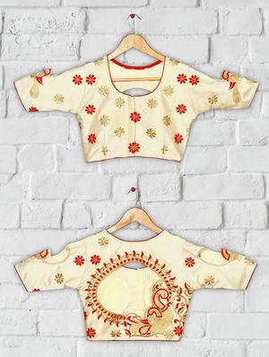 solid embroidered blouse - 16703348 - Standard Image - 4