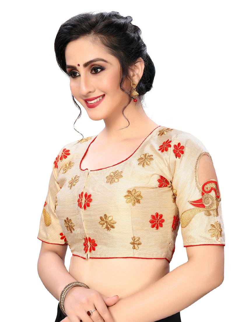 solid embroidered blouse - 16703348 - Zoom Image - 2