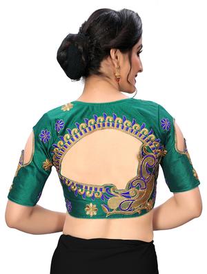 solid embroidered blouse - 16703349 - Standard Image - 3