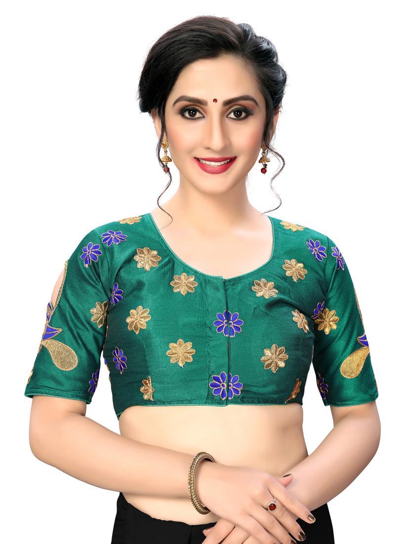 solid embroidered blouse - 16703349 - Zoom Image - 1