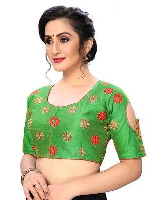 solid embroidered blouse - 16703350 - Standard Image - 2