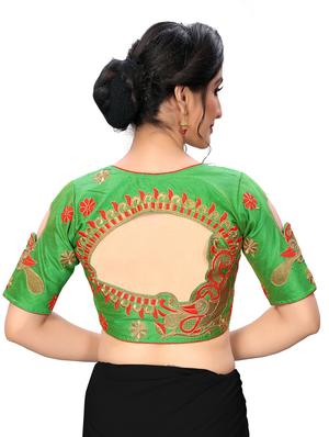 solid embroidered blouse - 16703350 - Standard Image - 3