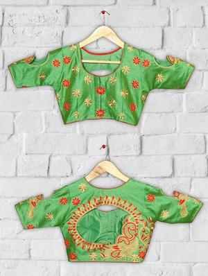 solid embroidered blouse - 16703350 - Standard Image - 4