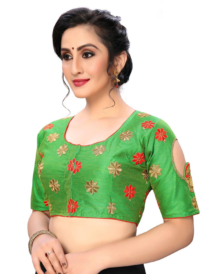 solid embroidered blouse - 16703350 - Zoom Image - 2
