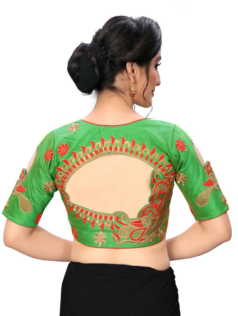 solid embroidered blouse - 16703350 - Zoom Image - 3