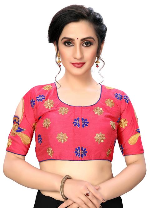 solid embroidered blouse - 16703352 - Standard Image - 1