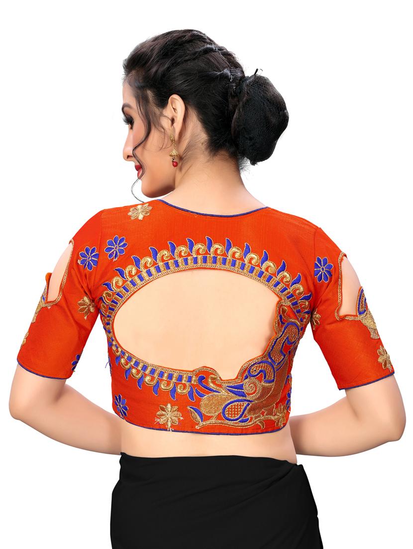 solid embroidered blouse - 16703354 - Zoom Image - 3