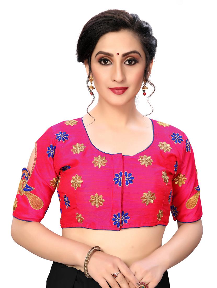 solid embroidered blouse - 16703355 - Zoom Image - 1