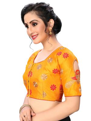 solid embroidered blouse - 16703357 - Standard Image - 2