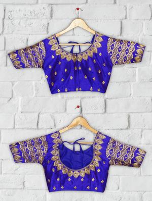 solid embroidered blouse - 16703360 - Standard Image - 4