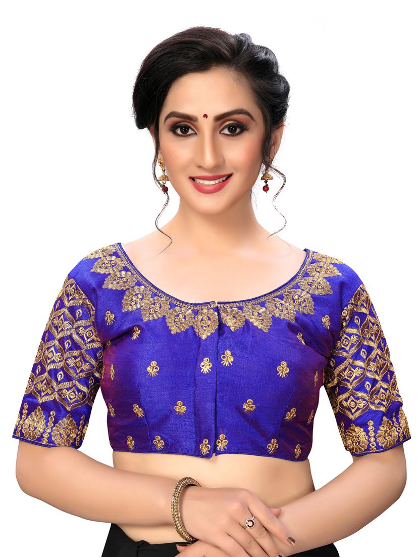 solid embroidered blouse - 16703360 - Zoom Image - 1