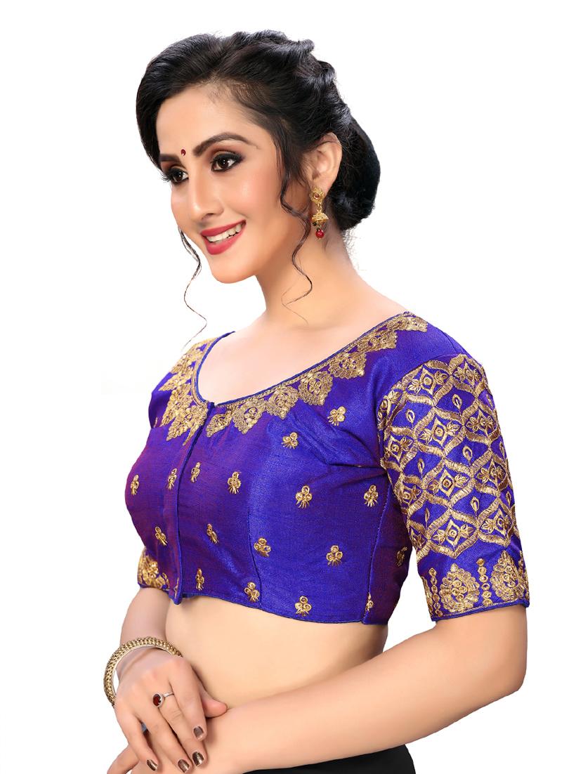 solid embroidered blouse - 16703360 - Zoom Image - 2