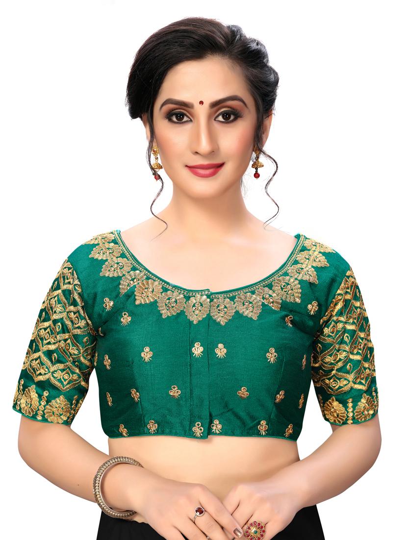 solid embroidered blouse - 16703362 - Zoom Image - 1