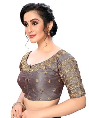 solid embroidered blouse - 16703364 - Standard Image - 2