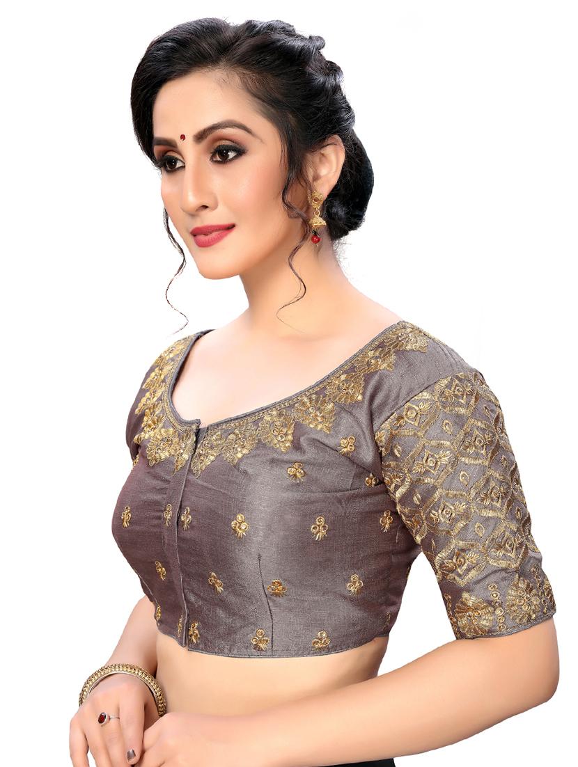 solid embroidered blouse - 16703364 - Zoom Image - 2