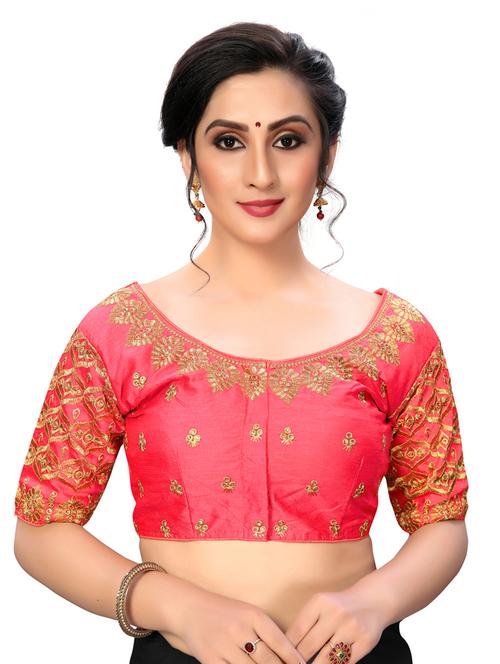 solid embroidered blouse - 16703365 - Standard Image - 1