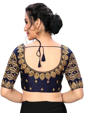solid embroidered blouse - 16703366 - Standard Image - 3