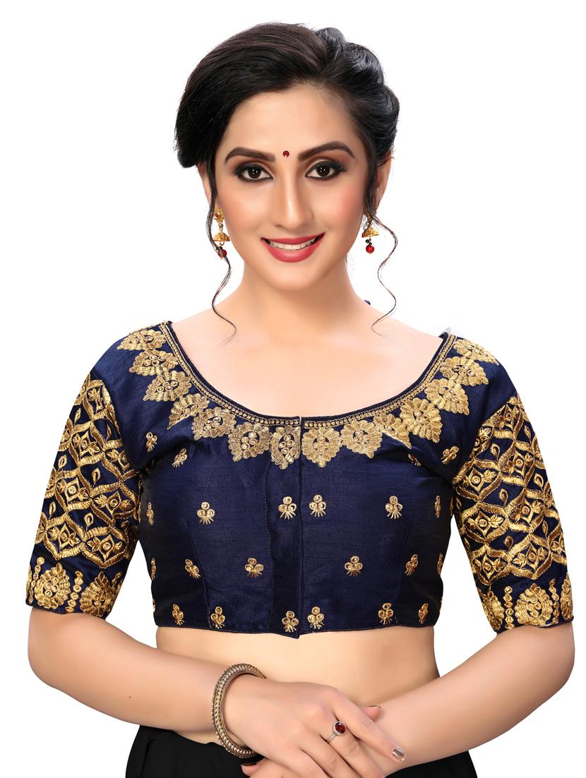 solid embroidered blouse - 16703366 - Zoom Image - 1