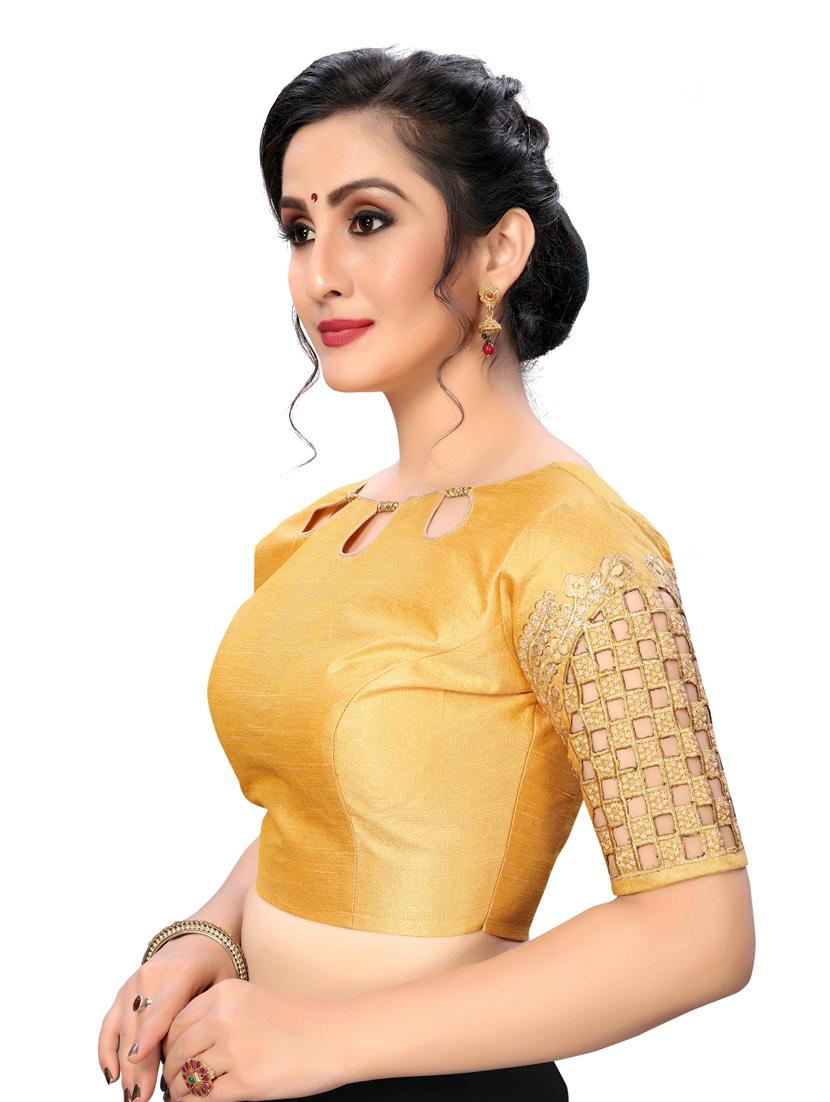solid embroidered blouse - 16703371 - Zoom Image - 2