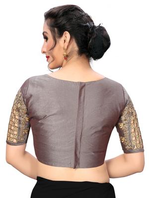 solid embroidered blouse - 16703377 - Standard Image - 3