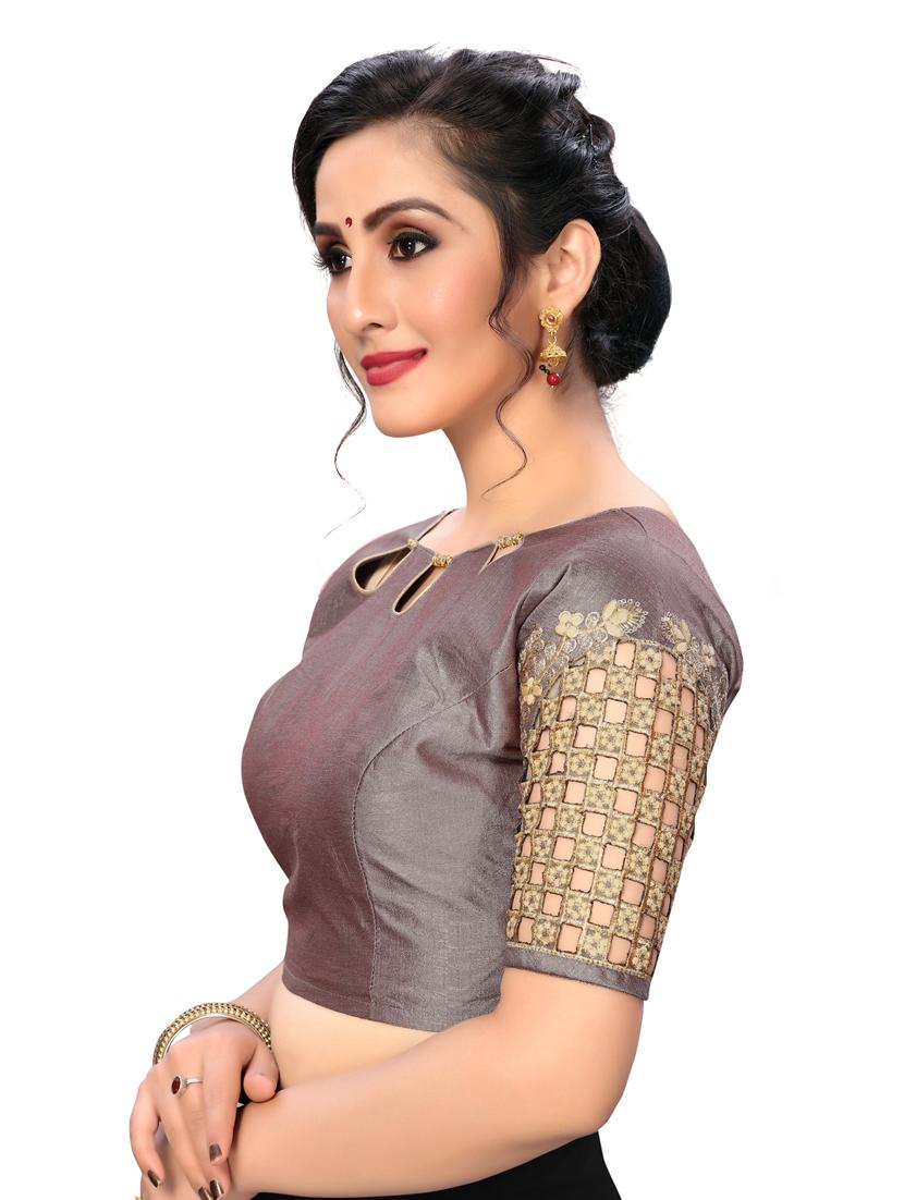 solid embroidered blouse - 16703377 - Zoom Image - 2