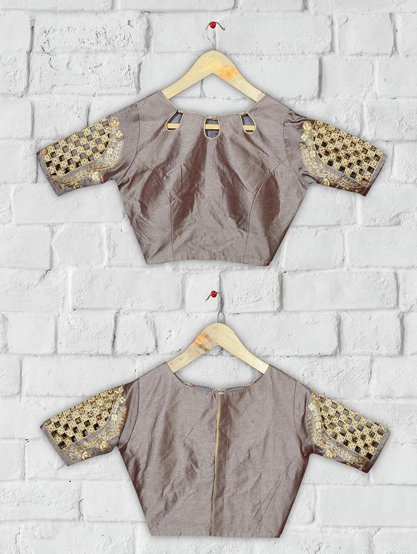 solid embroidered blouse - 16703377 - Zoom Image - 4