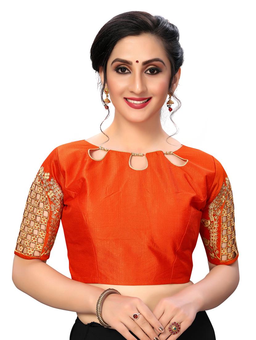 solid embroidered blouse - 16703380 - Zoom Image - 1