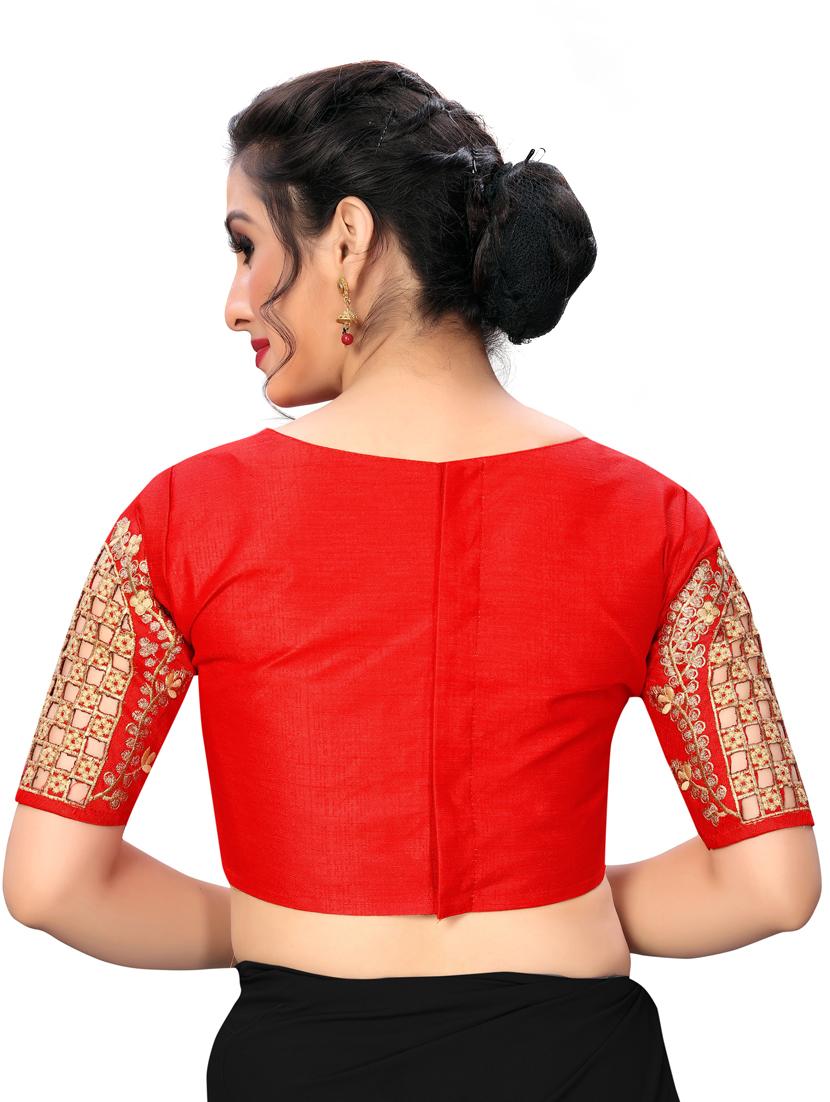 solid embroidered blouse - 16703382 - Zoom Image - 3