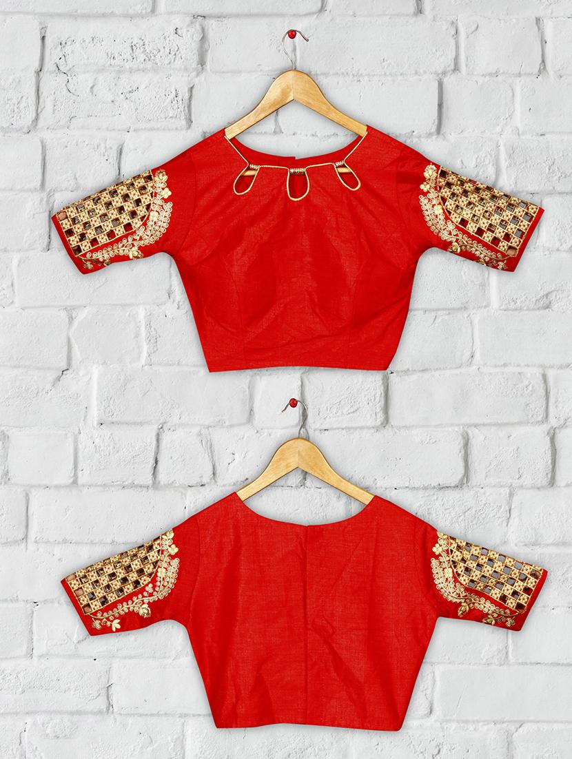 solid embroidered blouse - 16703382 - Zoom Image - 4