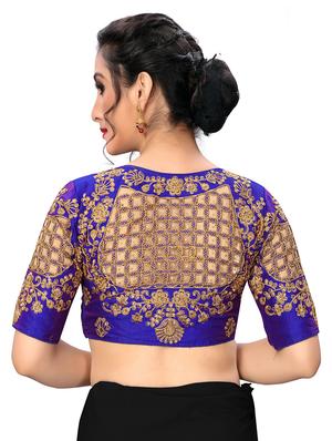 solid embroidered blouse - 16703386 - Standard Image - 3