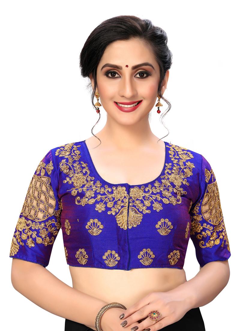 solid embroidered blouse - 16703386 - Zoom Image - 1