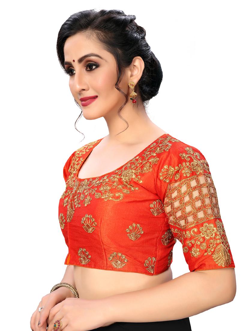 solid embroidered blouse - 16703393 - Zoom Image - 2