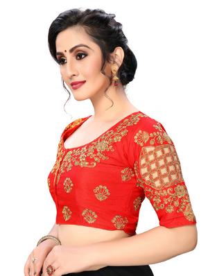 solid embroidered blouse - 16703395 - Standard Image - 2