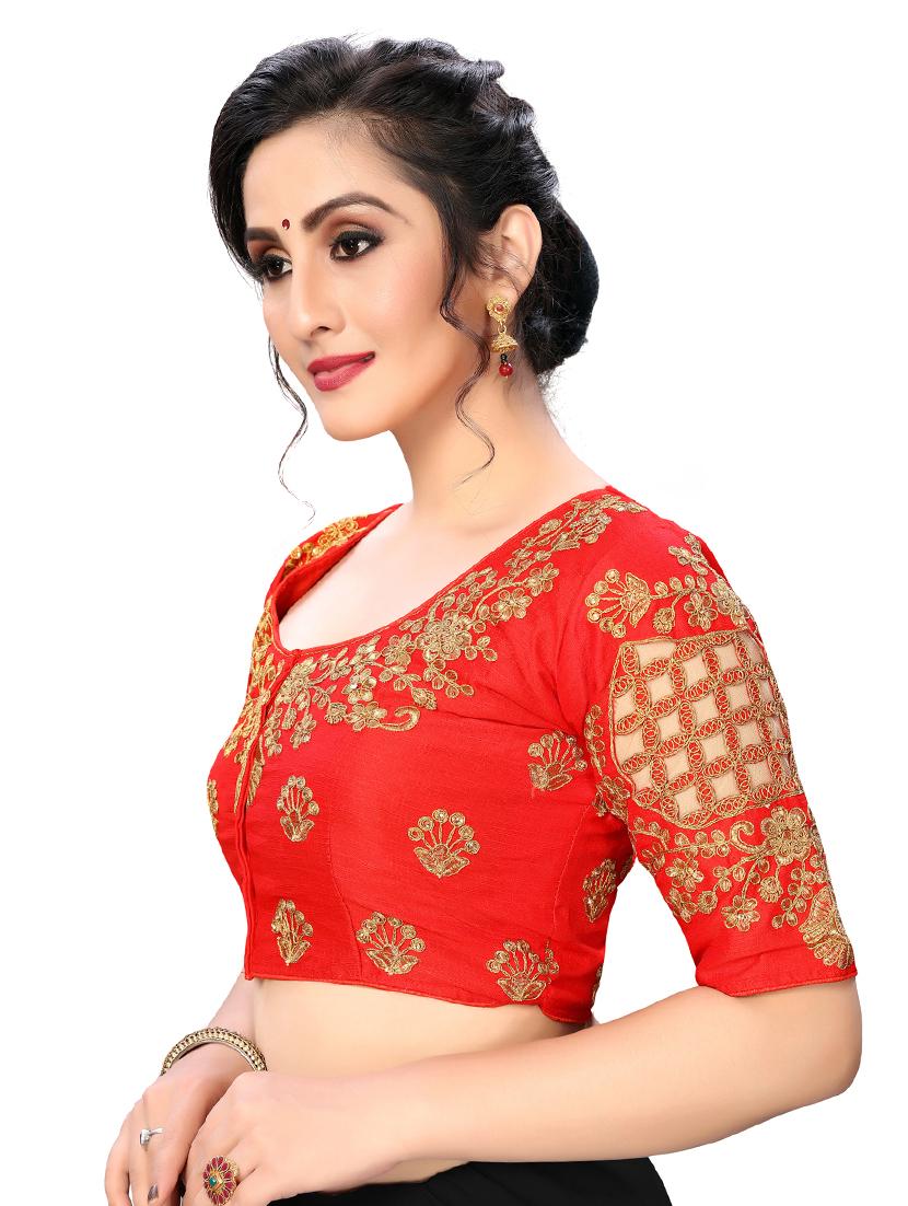 solid embroidered blouse - 16703395 - Zoom Image - 2