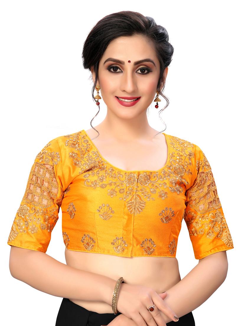 solid embroidered blouse - 16703396 - Zoom Image - 1
