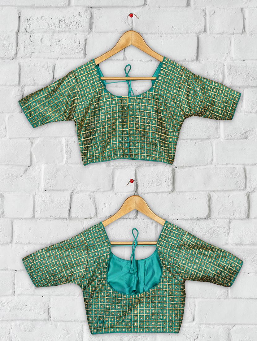 solid embroidered blouse - 16703401 - Zoom Image - 4