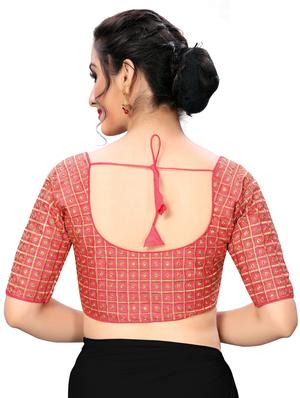 solid embroidered blouse - 16703404 - Standard Image - 3
