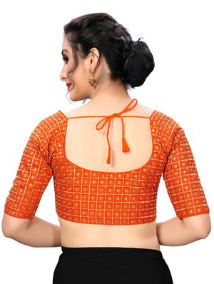 solid embroidered blouse - 16703406 - Standard Image - 3