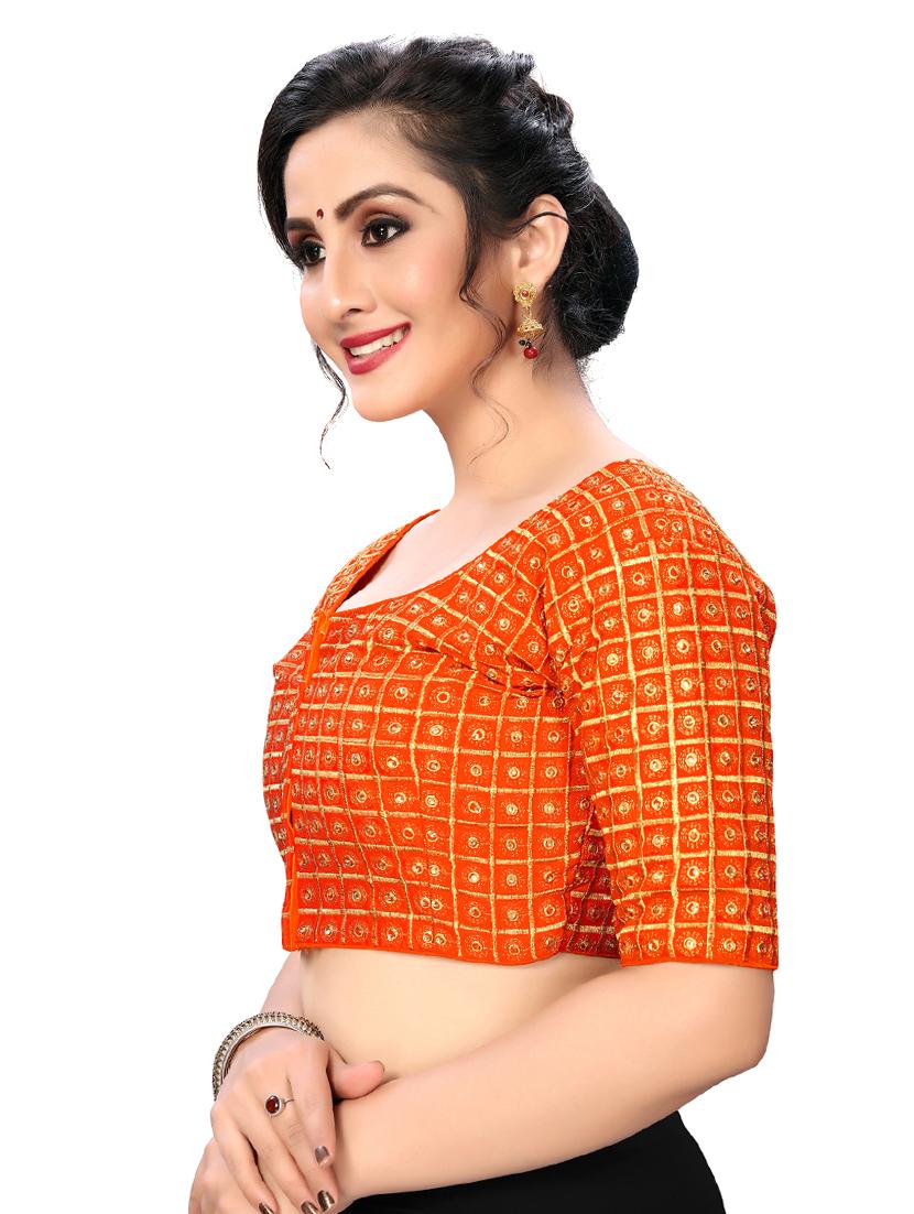 solid embroidered blouse - 16703406 - Zoom Image - 2
