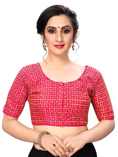 solid embroidered blouse - 16703407 - Standard Image - 1