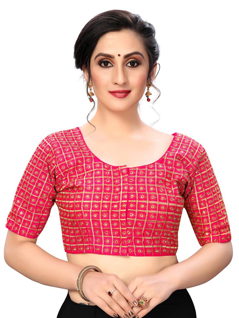 solid embroidered blouse - 16703407 - Zoom Image - 1