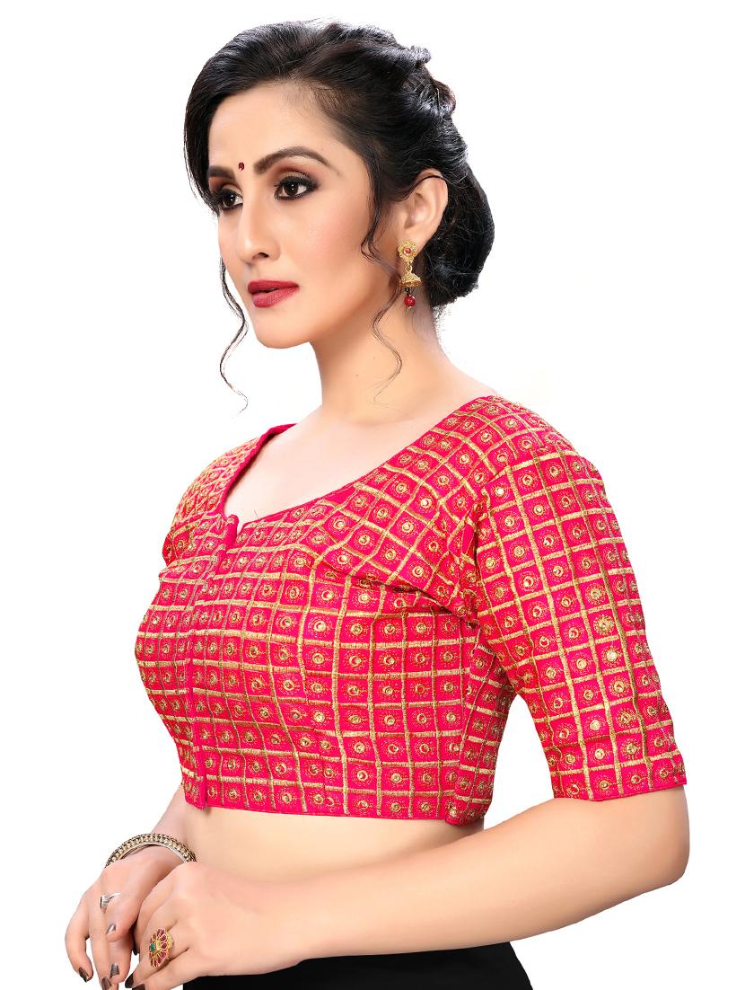 solid embroidered blouse - 16703407 - Zoom Image - 2