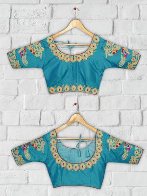 solid embroidered blouse - 16703412 - Standard Image - 4