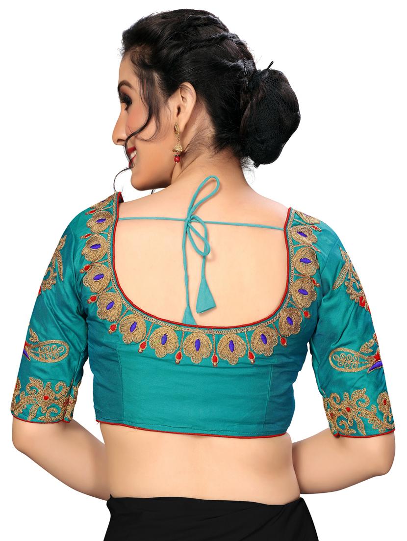 solid embroidered blouse - 16703412 - Zoom Image - 3