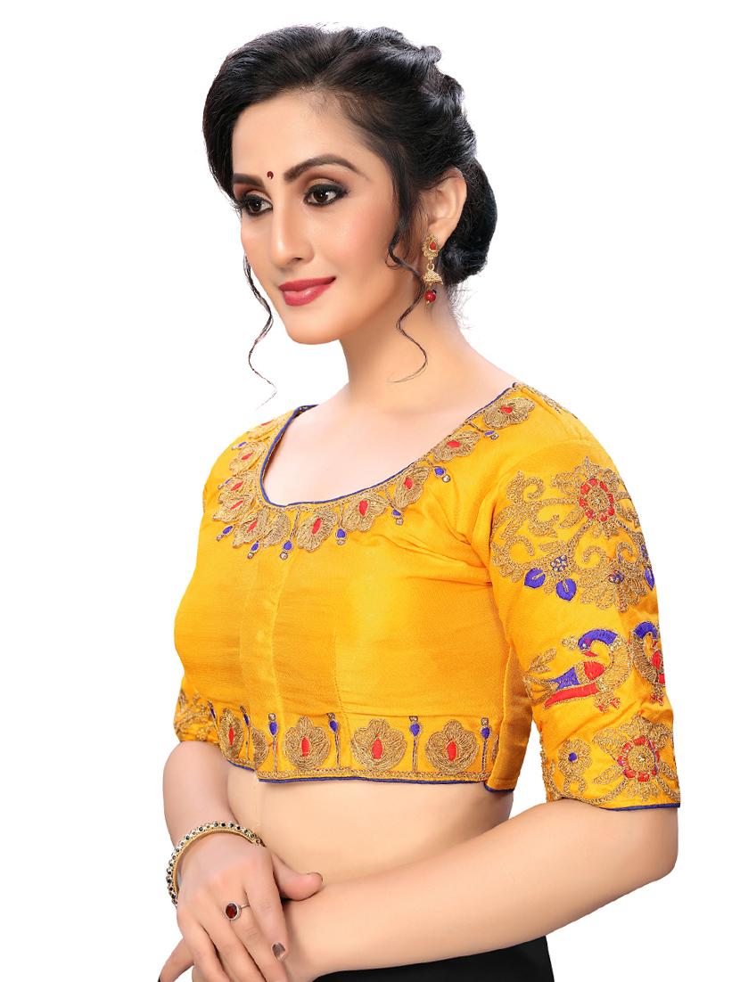 solid embroidered blouse - 16703413 - Zoom Image - 2