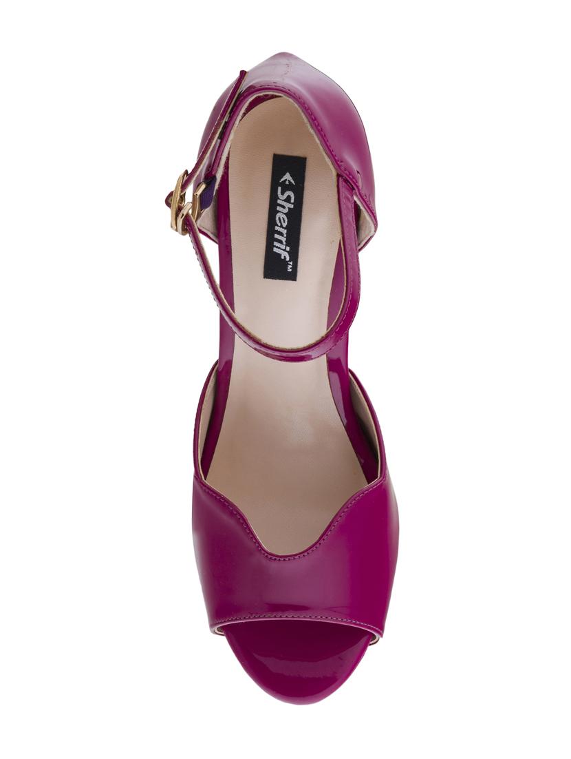 purple ankle strap sandals - 16704213 - Zoom Image - 4