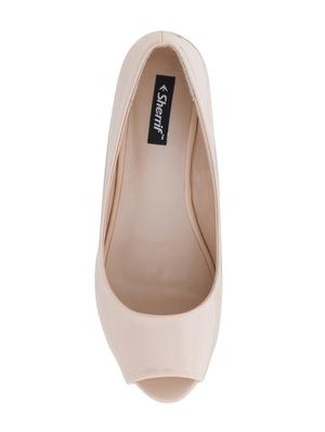 beige slip on wedges - 16704219 - Standard Image - 4