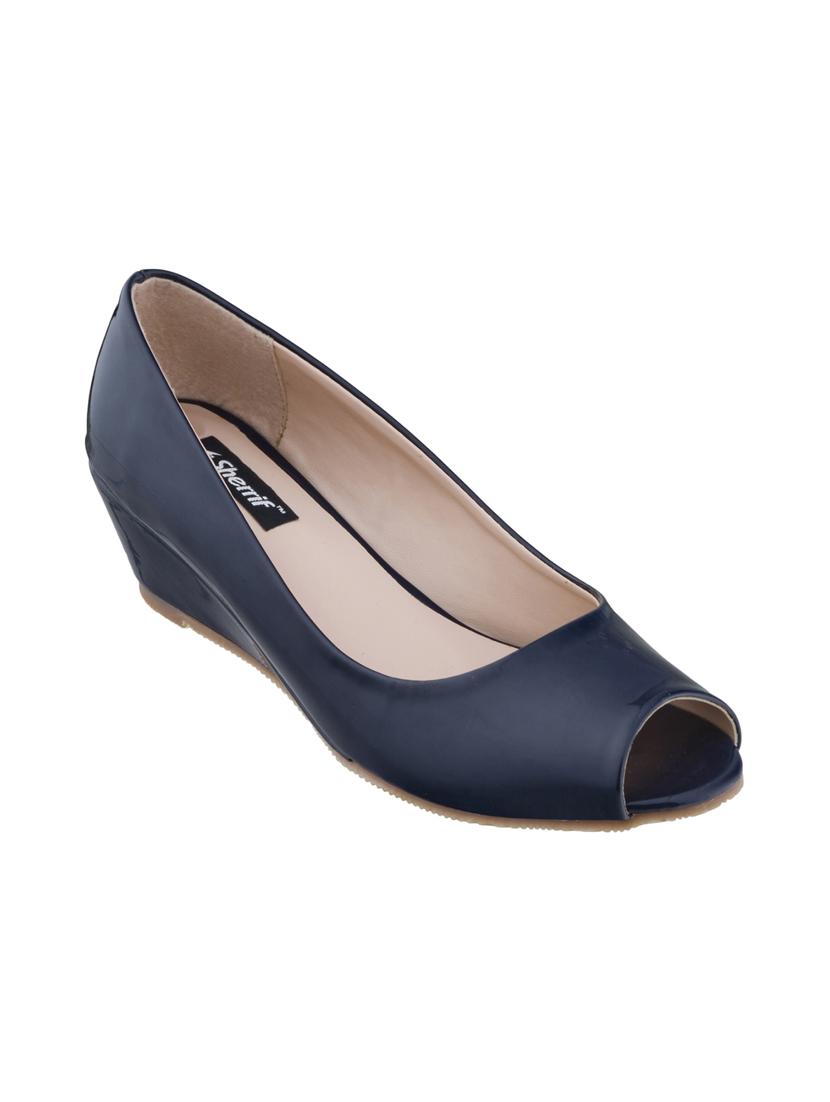 navy slip on wedges - 16704220 - Zoom Image - 1