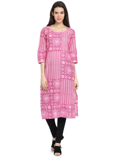 printed straight kurta - 16704257 - Standard Image - 1