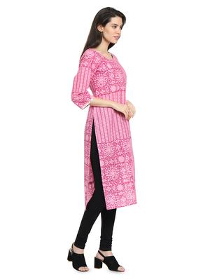printed straight kurta - 16704257 - Standard Image - 2